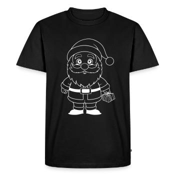 Christmas Man Winter Comic - Men's Premium Organic T-Shirt - black - Front - Nico (187cm)