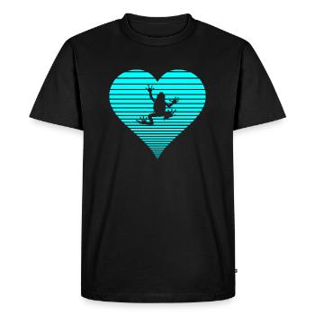frog - Men's Premium Organic T-Shirt - black - Front - Nico (187cm)