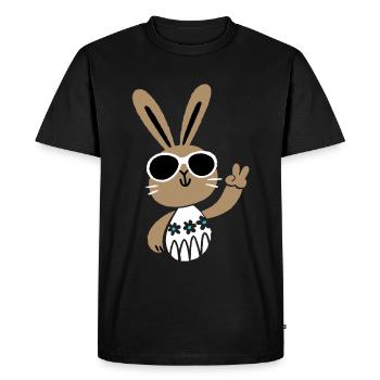 Happy Easter - Easter Bunny - Easter Egg - Gift - Men's Premium Organic T-Shirt - black - Front - Nico (187cm)