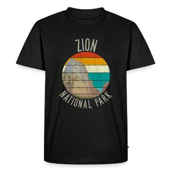 PARC NATIONAL DE ZION - T-shirt Premium bio Homme - noir - Devant - Nico (187cm)