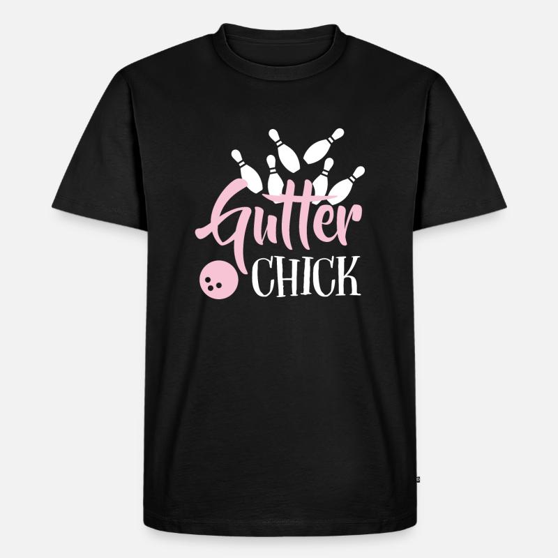 Bowling - Männer Premium Bio T-Shirt - Schwarz