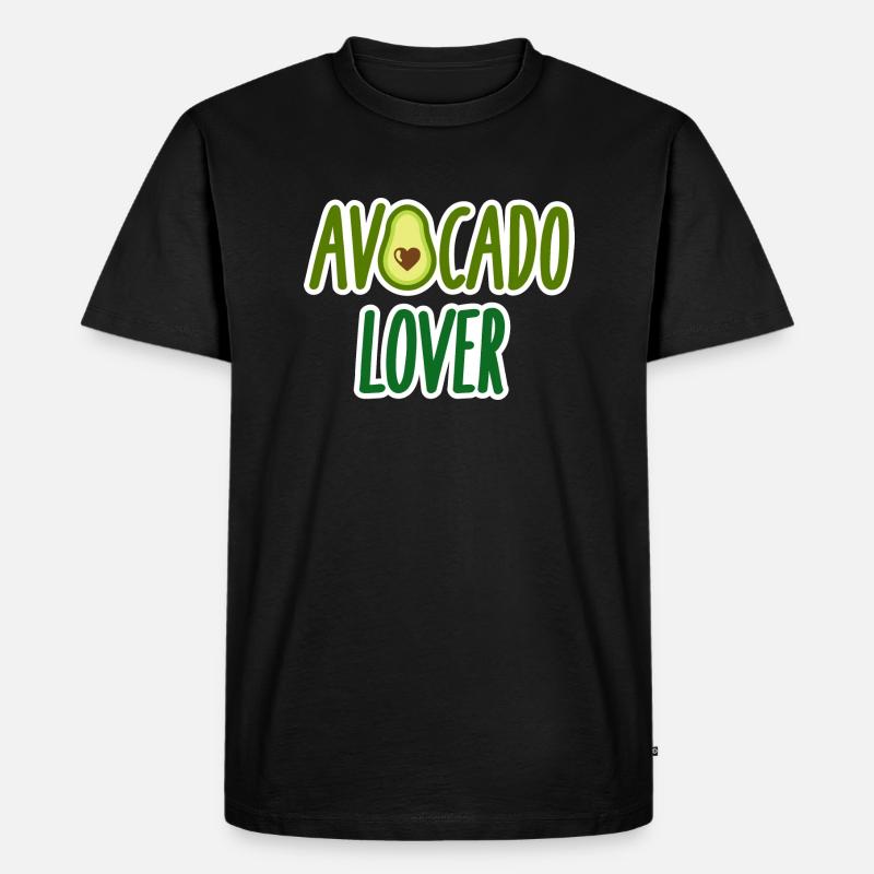 Avocado - Männer Premium Bio T-Shirt - Schwarz