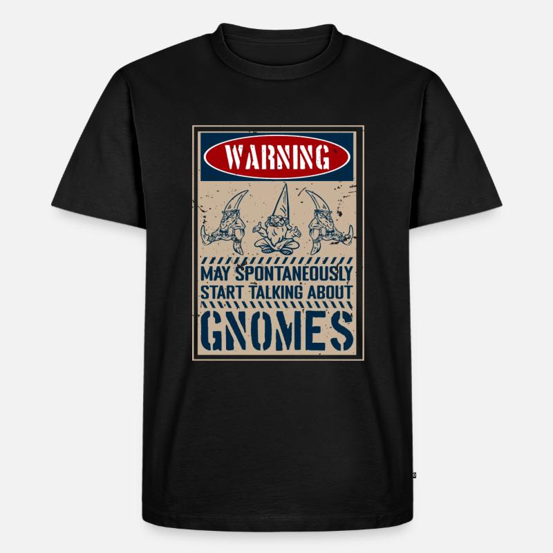 Zwerge Gartenzwerg - Männer Premium Bio T-Shirt - Schwarz