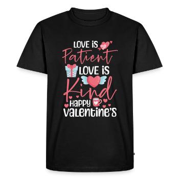 Valentine's Day Boyfriend In Love Affection - Men's Premium Organic T-Shirt - black - Front - Nico (187cm)