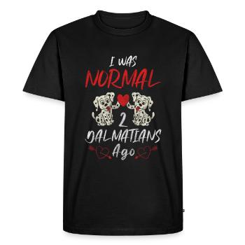Dalmatien Quatre Pattes Points Amour - T-shirt Premium bio Homme - noir - Devant - Nico (187cm)