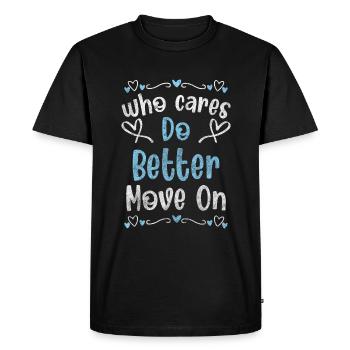 Attitude rebelle envers la devise de la vie - T-shirt Premium bio Homme - noir - Devant - Nico (187cm)