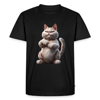 Mauvais chat | Méchant chat - T-shirt Premium bio Homme - noir - Devant - Nico (187cm)