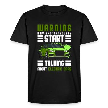 Electromobility Silent Electric Air Conditioning - Men's Premium Organic T-Shirt - black - Front - Nico (187cm)