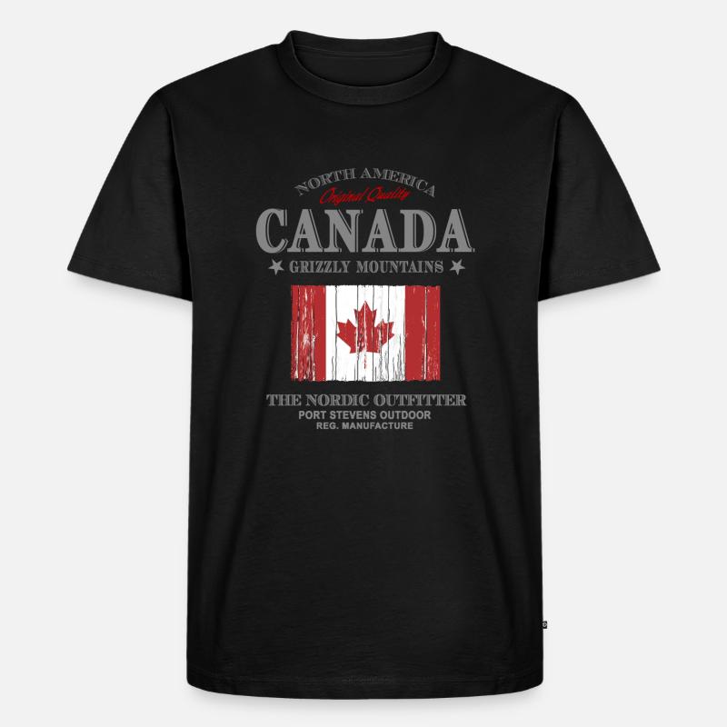 Kanada - Maple Leaf - Canada - Männer Premium Bio T-Shirt - Schwarz