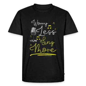 Musiciens de rue, Arts, Divertissement, Comédie musicale - T-shirt Premium bio Homme - noir - Devant - Nico (187cm)