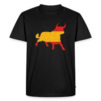 Taureau, Bull, Toro | Taureau espagnol - T-shirt Premium bio Homme - noir - Devant - Nico (187cm)