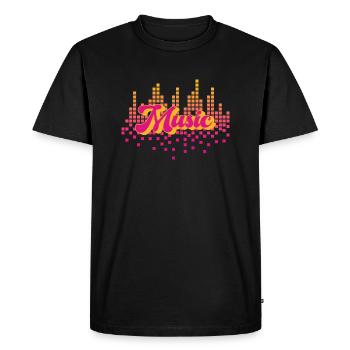 Célébrez la musique avec la collection MUSIC ! - T-shirt Premium bio Homme - noir - Devant - Nico (187cm)