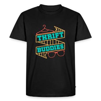 Thrift Shopper Thrift Buddies Thrift Store - Men's Premium Organic T-Shirt - black - Front - Nico (187cm)
