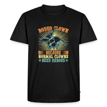 Western Rider Rodeo Clown Cowgirls Rodeo - T-shirt Premium bio Homme - noir - Devant - Nico (187cm)