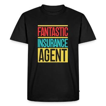 Insurance Agent Fantastic Agent Funny Insurance - Men's Premium Organic T-Shirt - black - Front - Nico (187cm)
