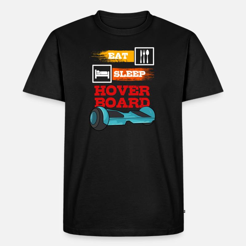 Hoverboard Junge Geschenk, Eat, Sleep - Männer Premium Bio T-Shirt - Schwarz