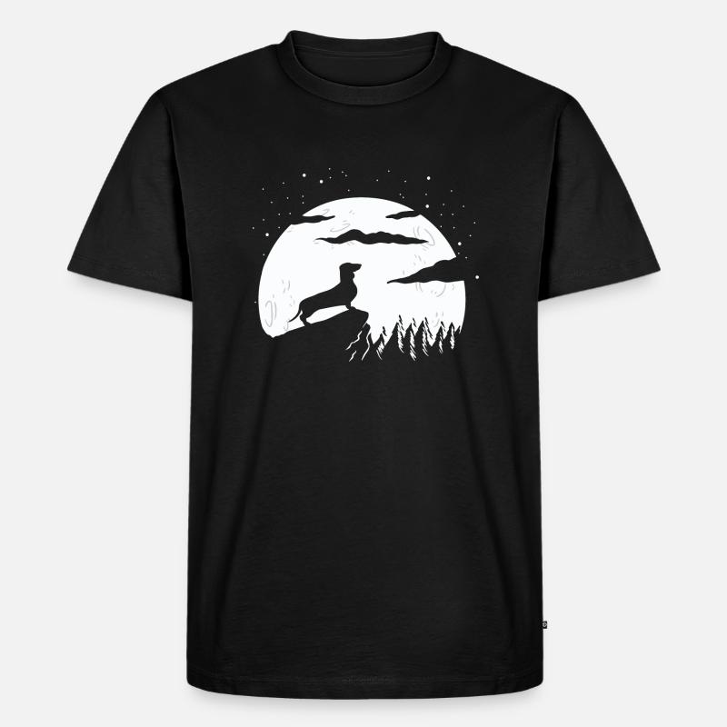 Dackel - Männer Premium Bio T-Shirt - Schwarz
