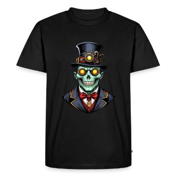 Scary Halloween Steampunk Ghoul - Men's Premium Organic T-Shirt - black - Front - Nico (187cm)