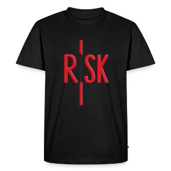 Le risque - T-shirt Premium bio Homme - noir - Devant - Nico (187cm)