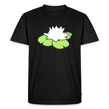 water lily - Men's Premium Organic T-Shirt - black - Front - Nico (187cm)