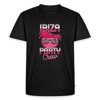 Ibiza Party Crew Espagne Vacances d’été - T-shirt Premium bio Homme - noir - Devant - Nico (187cm)