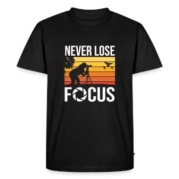 Ne perdez jamais la concentration - T-shirt Premium bio Homme - noir - Devant - Nico (187cm)