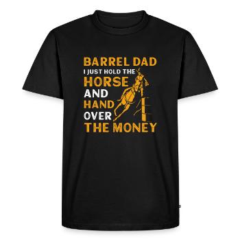 Barrel Racer Papa - T-shirt Premium bio Homme - noir - Devant - Nico (187cm)