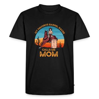 Barrel Racer Maman - T-shirt Premium bio Homme - noir - Devant - Nico (187cm)