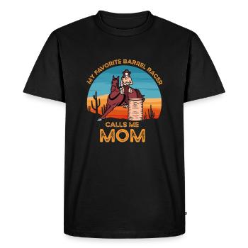 Barrel Racer Maman - T-shirt Premium bio Homme - noir - Devant - Nico (187cm)