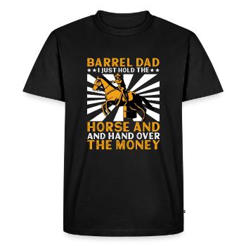 Barrel Racer Papa - T-shirt Premium bio Homme - noir - Devant - Nico (187cm)