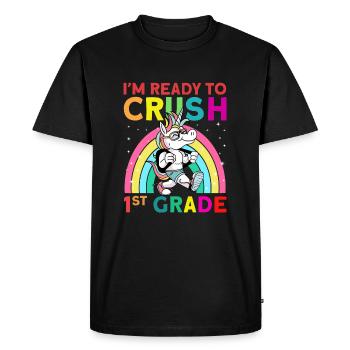 Je suis prêt à écraser la 1ère année - T-shirt Premium bio Homme - noir - Devant - Nico (187cm)