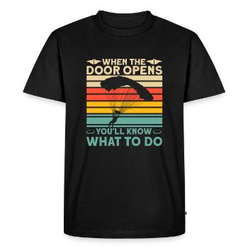 Dad and Son True Friendship for Eternity - Men's Premium Organic T-Shirt - black - Front - Nico (187cm)