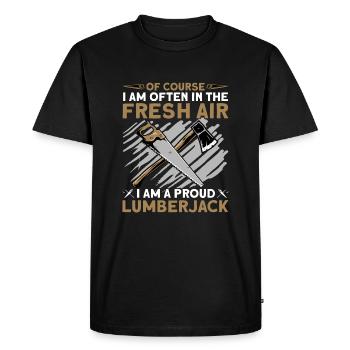 Je suis un fier bûcheron - T-shirt Premium bio Homme - noir - Devant - Nico (187cm)