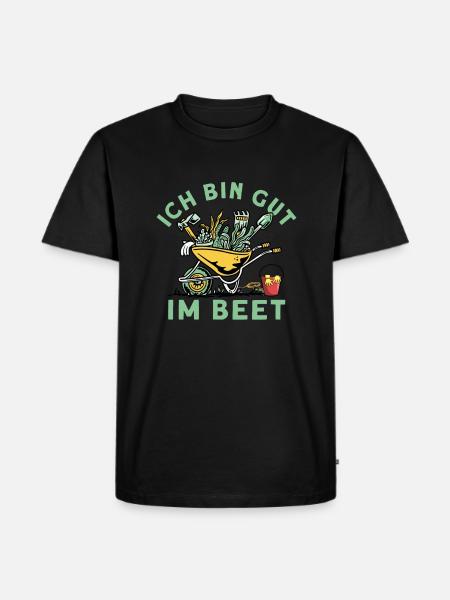 Ich Bin Gut Im Beet - Männer Premium Bio T-Shirt - Schwarz