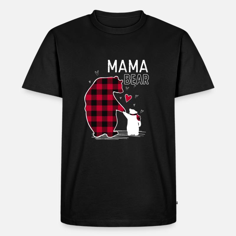 Mama Bear - Männer Premium Bio T-Shirt - Schwarz