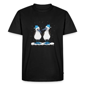 Seabirds Blue-footed - Men's Premium Organic T-Shirt - black - Front - Nico (187cm)