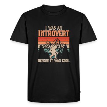 I was an Introvert before it was cool - Men's Premium Organic T-Shirt - black - Front - Nico (187cm)