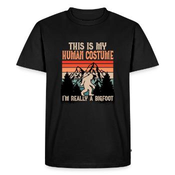 This Is My Human Costume I'm Really A Bigfoot - Men's Premium Organic T-Shirt - black - Front - Nico (187cm)