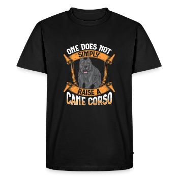 One Does Not Simply Raise A Cane Corso - Men's Premium Organic T-Shirt - black - Front - Nico (187cm)