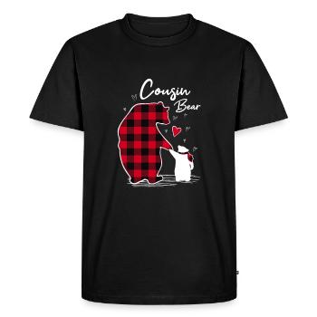 Cousin Bear - Men's Premium Organic T-Shirt - black - Front - Nico (187cm)
