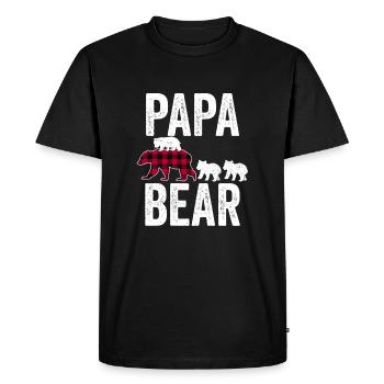 Papa Bear - Men's Premium Organic T-Shirt - black - Front - Nico (187cm)