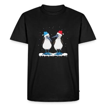 Blue-footed Christmas - Men's Premium Organic T-Shirt - black - Front - Nico (187cm)