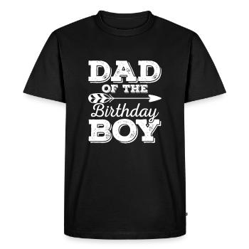 Dad Of The Birthday Boy - Men's Premium Organic T-Shirt - black - Front - Nico (187cm)