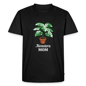 Maman Monstera - T-shirt Premium bio Homme - noir - Devant - Nico (187cm)