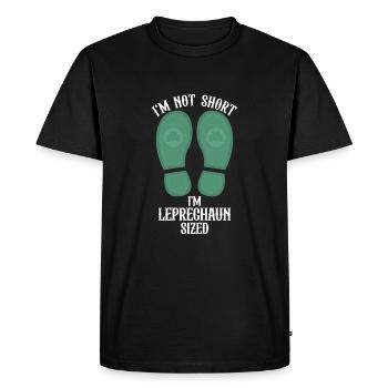 Je ne suis pas petit je suis de la taille d’un lutin - T-shirt Premium bio Homme - noir - Devant - Nico (187cm)