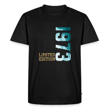 Millésime 1973 Edition Limitée - T-shirt Premium bio Homme - noir - Devant - Nico (187cm)