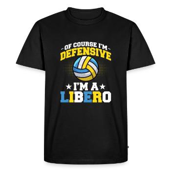 Of Course I'm Defensive I'm A Libero - Men's Premium Organic T-Shirt - black - Front - Nico (187cm)