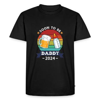 Soon To Be Daddy 2024 - Men's Premium Organic T-Shirt - black - Front - Nico (187cm)