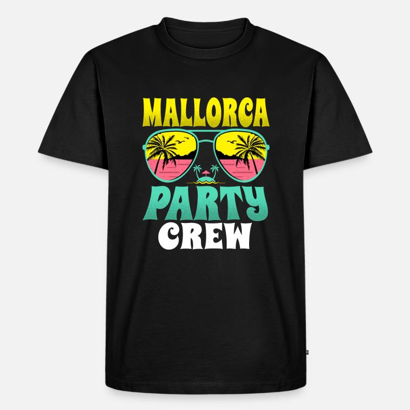 Mallorca Party Crew - Männer Premium Bio T-Shirt - Schwarz