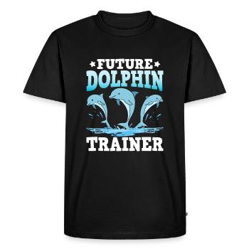 Future Dolphin Trainer - Men's Premium Organic T-Shirt - black - Front - Nico (187cm)